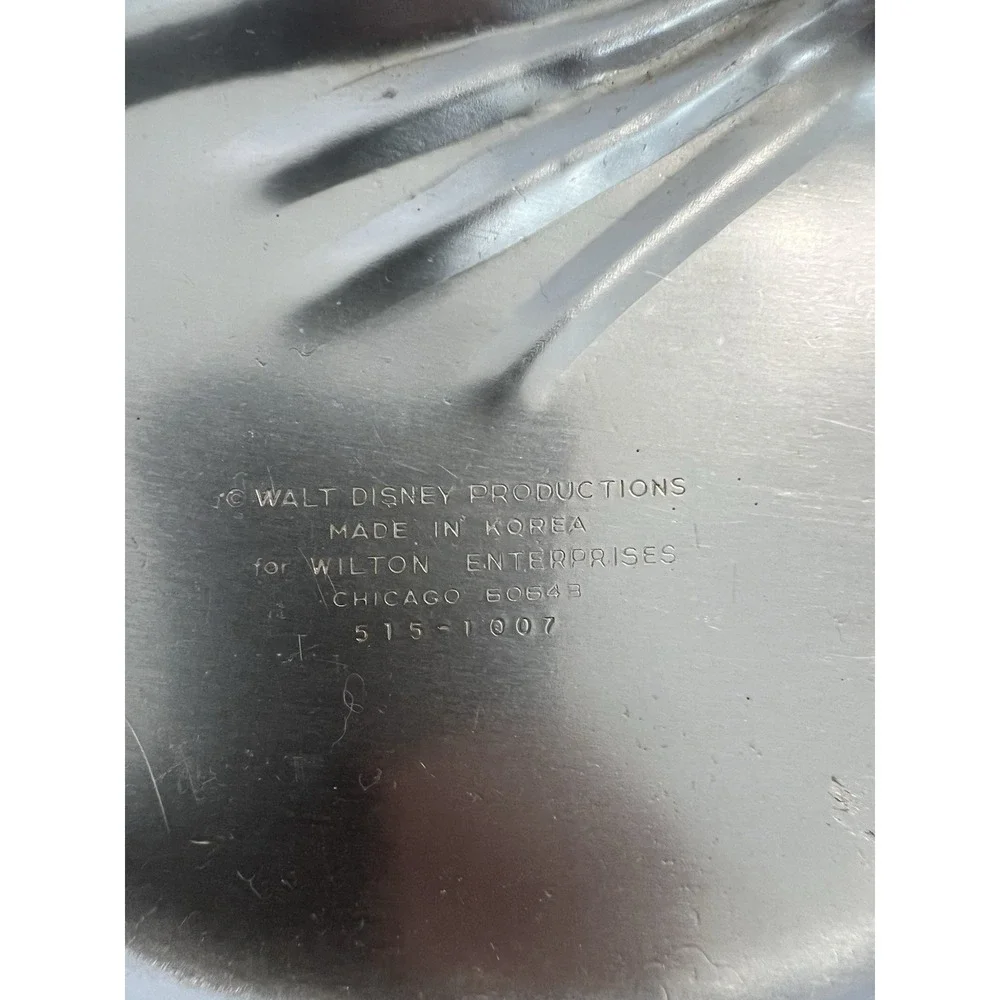 Disney 1976 Donald Duck Goofy Wilton Korea Aluminum Cake Pan Rare Lot Set Large